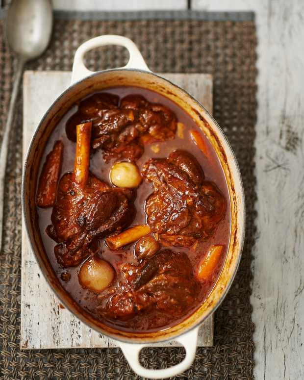Moroccan Lamb Shanks with Pomegranate Sauce Jamie Geller