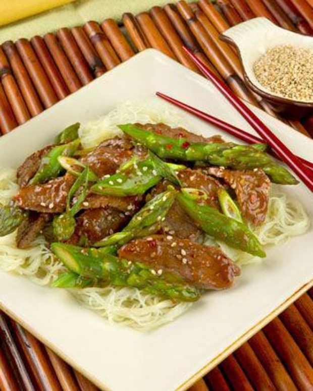 Grilled California Asparagus and Lamb with Mustard Aioli Jamie Geller