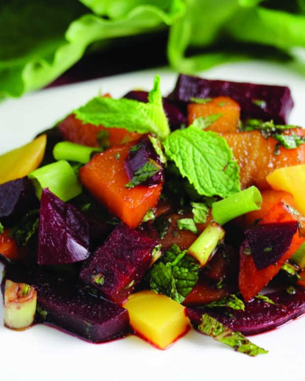 Roasted Beet Salad with Orange, Mint and Lime Jamie Geller