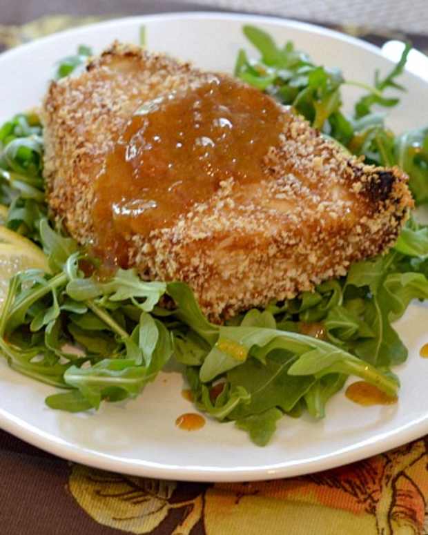 Walnut Crusted Chilean Sea Bass with Lemon Dill Sauce Jamie Geller