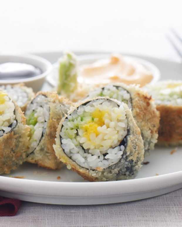 Tricolor BBQ Beef Sushi Jamie Geller