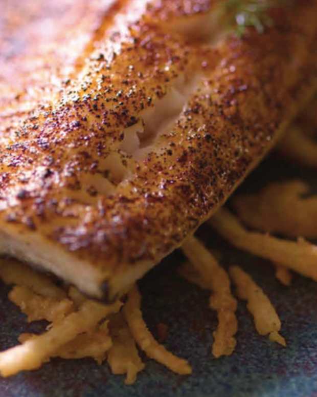 Panfried rainbow trout Jamie Geller