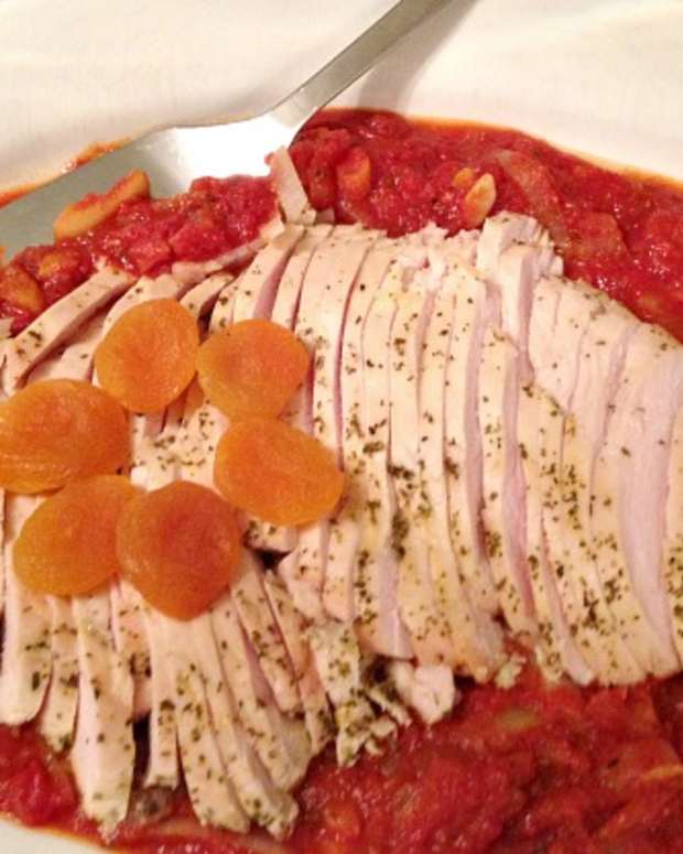 Balsamic London Broil with Roasted Onions Jamie Geller