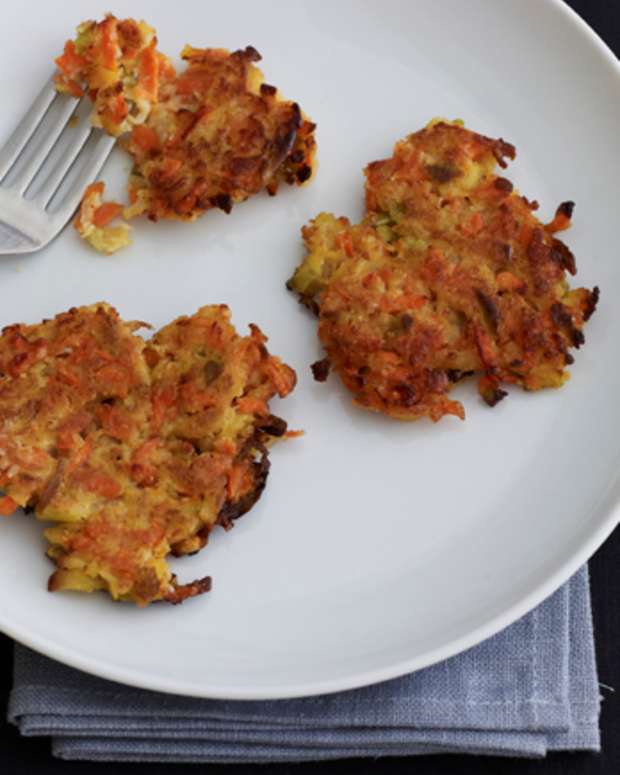 Beet and Carrot Latkes Jamie Geller