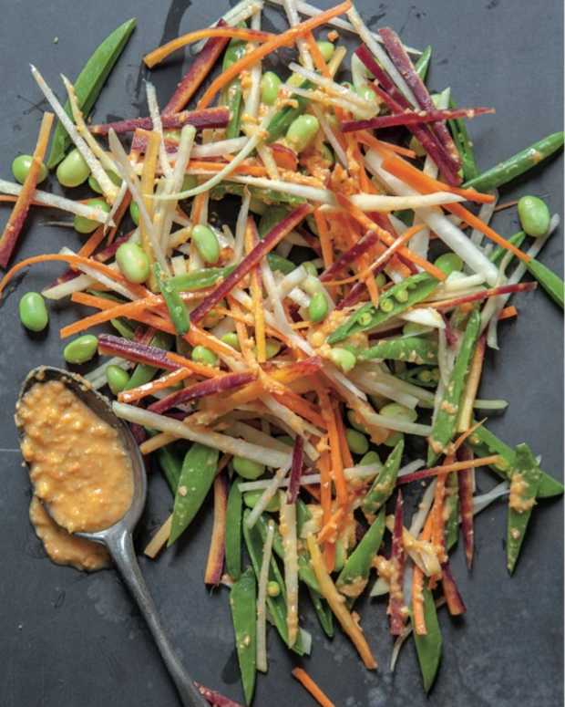 Kohlrabi and Cabbage Salad with Maple Lemon Dressing Jamie Geller