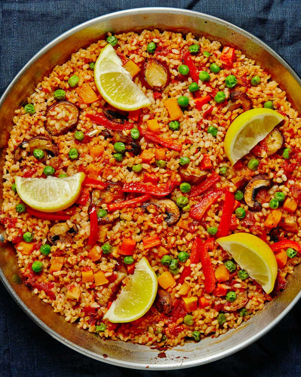 Quick One Pan Pasta Paella Jamie Geller