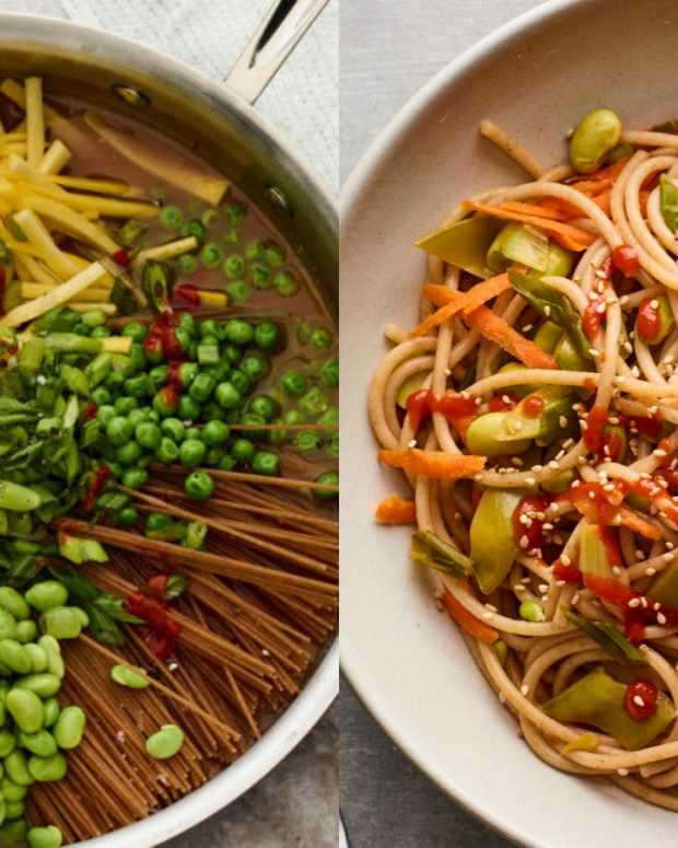 One Pot Winter Veggie Pasta Jamie Geller