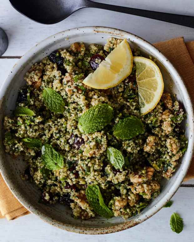 Sautéed Quinoa with Scallions and Mint Jamie Geller