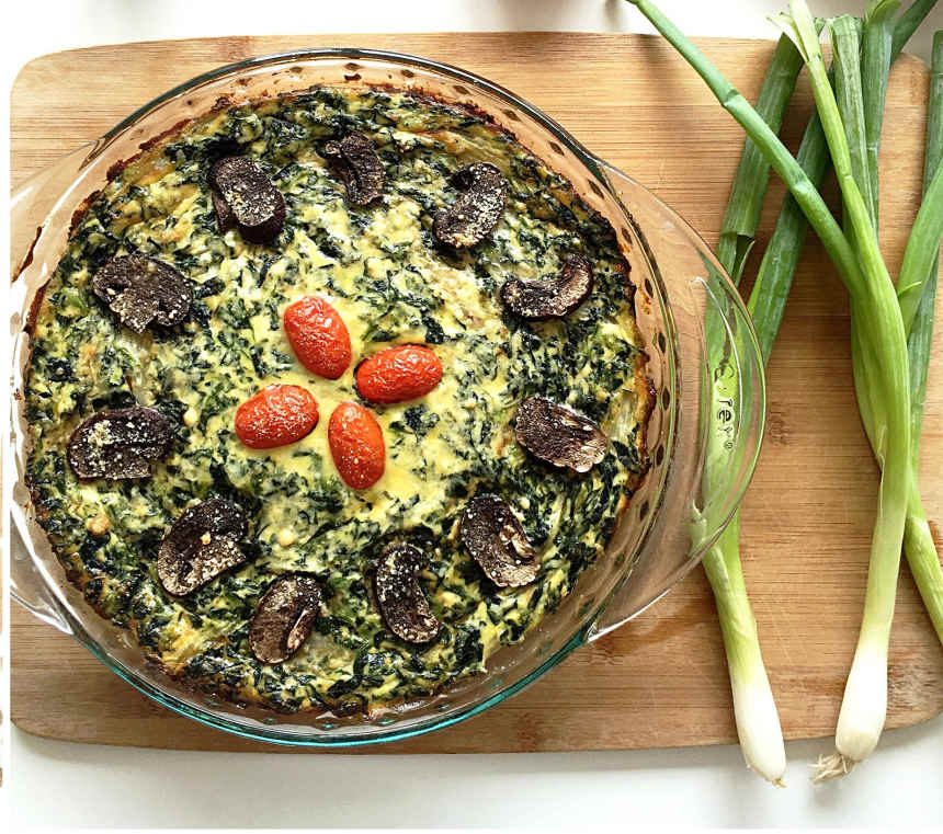 Spinach and Ricotta Quiche Jamie Geller