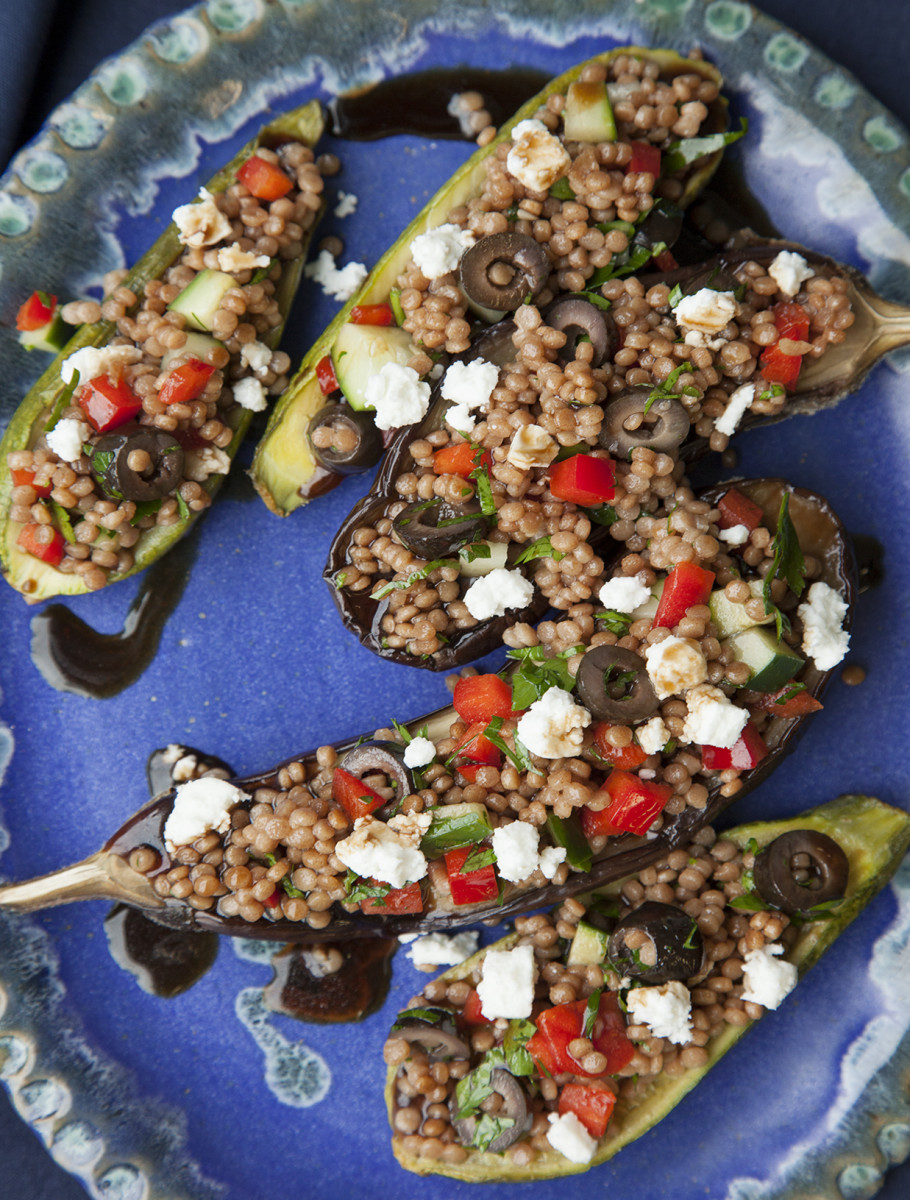 GreekInspired Roasted Eggplant Salad Jamie Geller