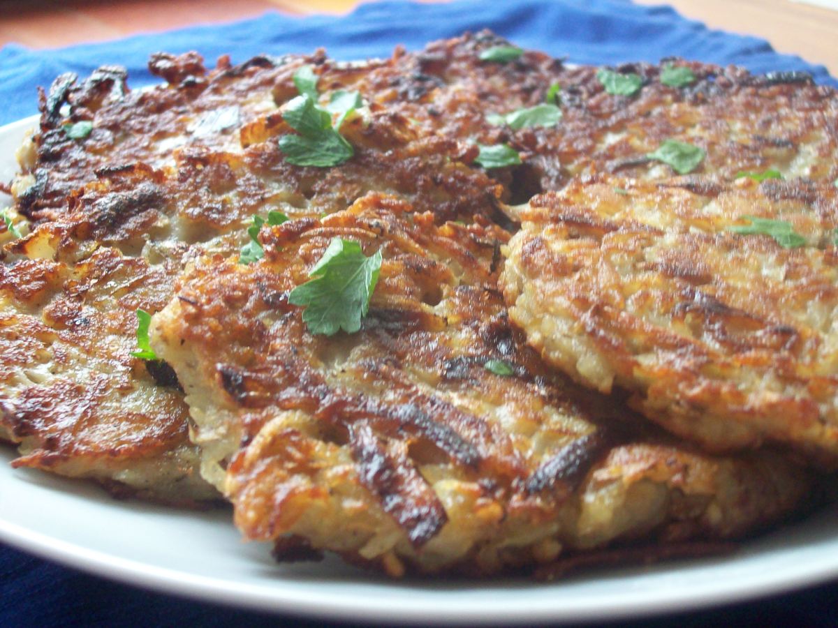 French Onion Potato Latke Jamie Geller