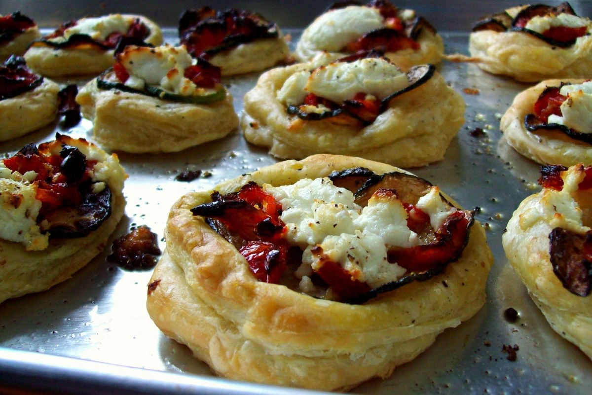 Zucchini and Goat Cheese Tarts Jamie Geller