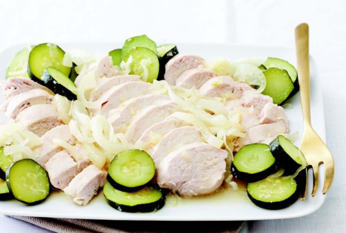 White Wine Poached Chicken with Dill Jamie Geller