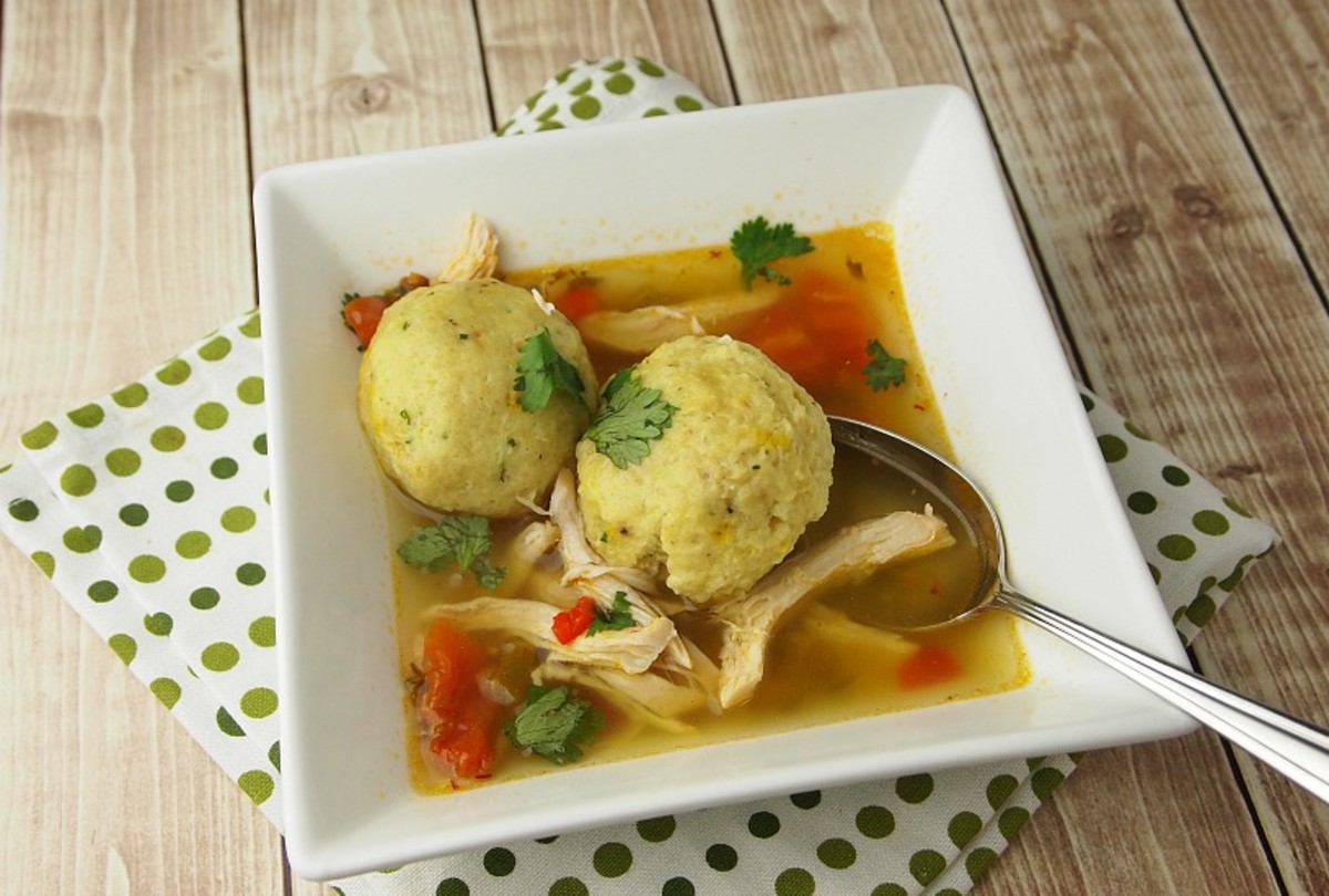 Saffron Matzo Ball Soup With Sofrito Jamie Geller