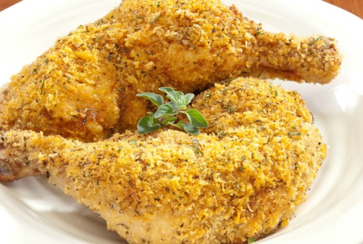 Baked "Fried" Italian Herb Chicken Legs Jamie Geller