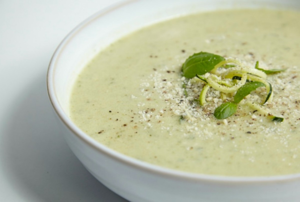 Zucchini Egg Soup With Fresh Basil Jamie Geller
