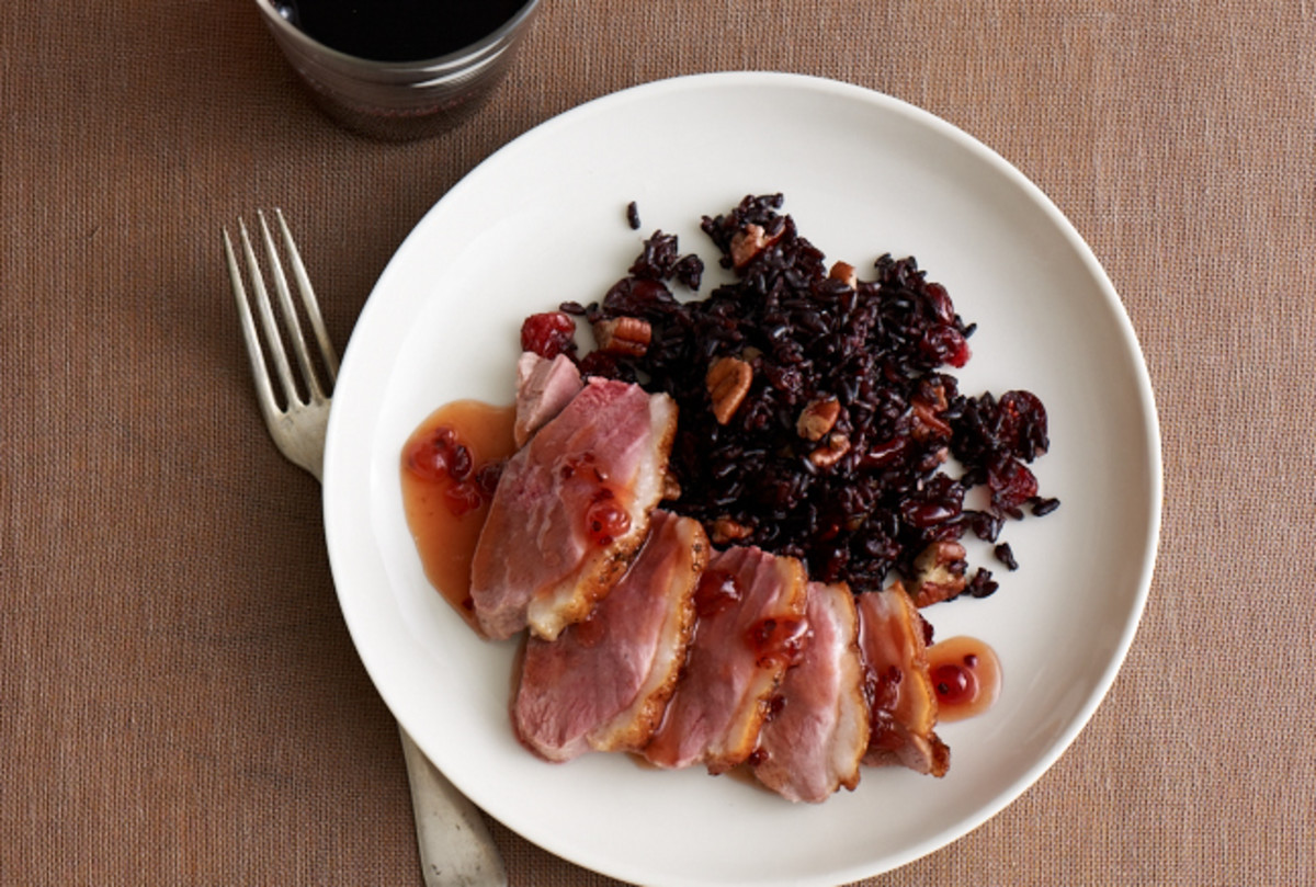 PanSeared Duck Breasts with Lingonberry Reduction Jamie Geller