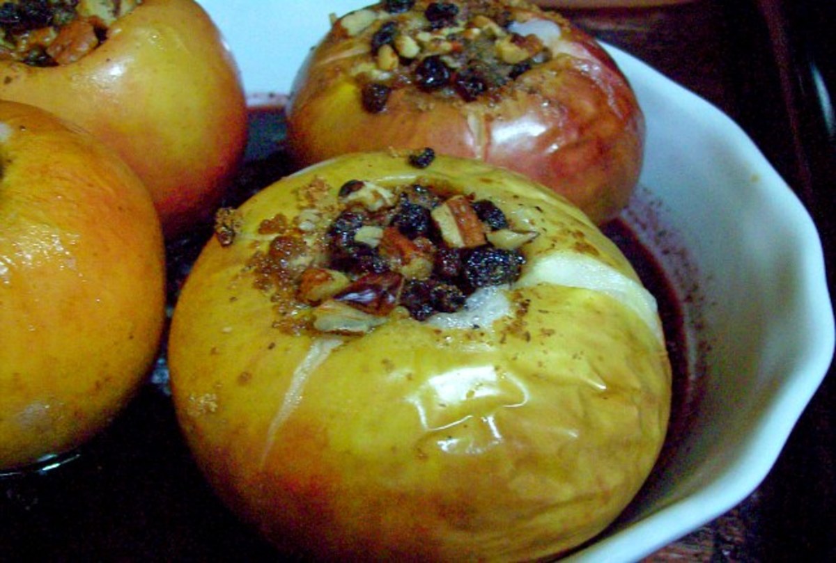 Baked Apples with Wine Jamie Geller