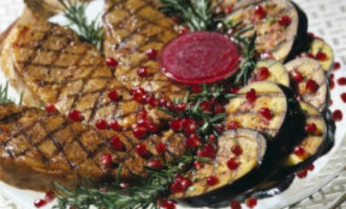 Grilled Eggplant with Pomegranate Sauce Jamie Geller