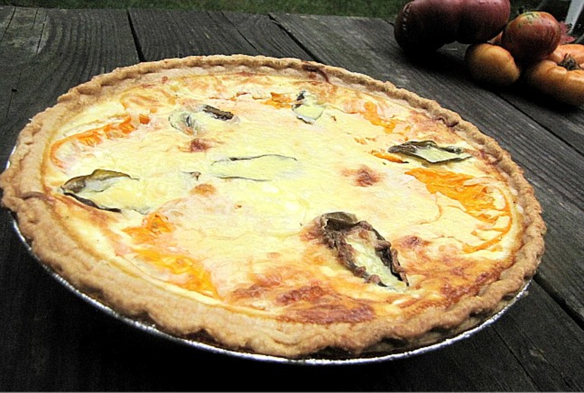 Tomato Basil and Goat Cheese Quiche Jamie Geller