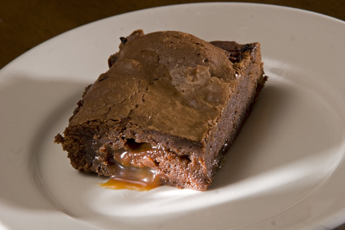 Mocha Brownies with Mocha Caramel Center Jamie Geller