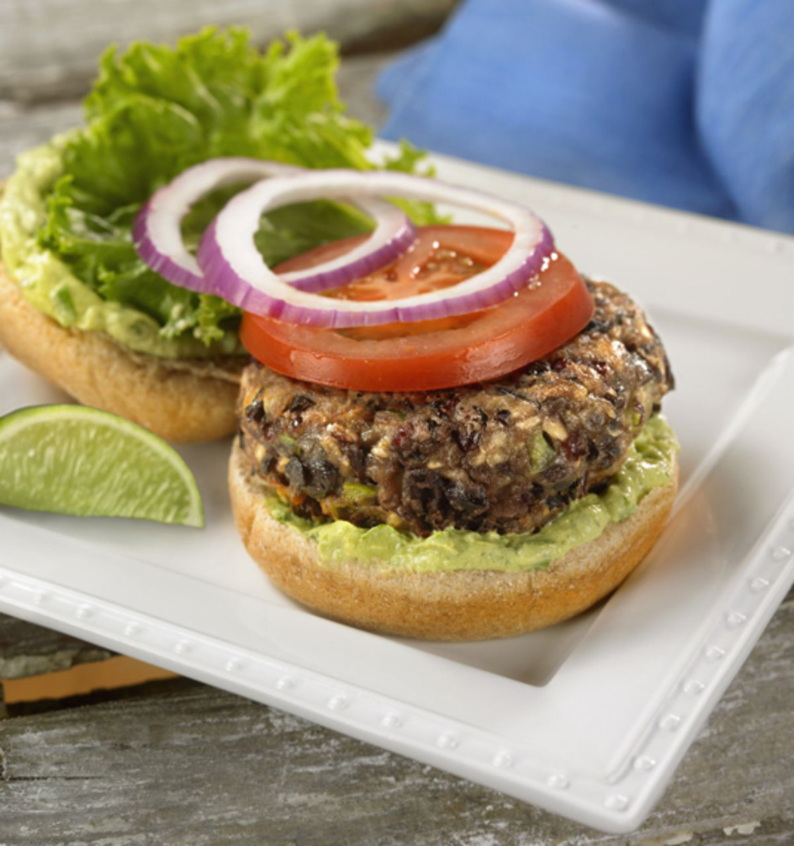 Black Bean Burgers with AvocadoLime Mayonnaise Jamie Geller
