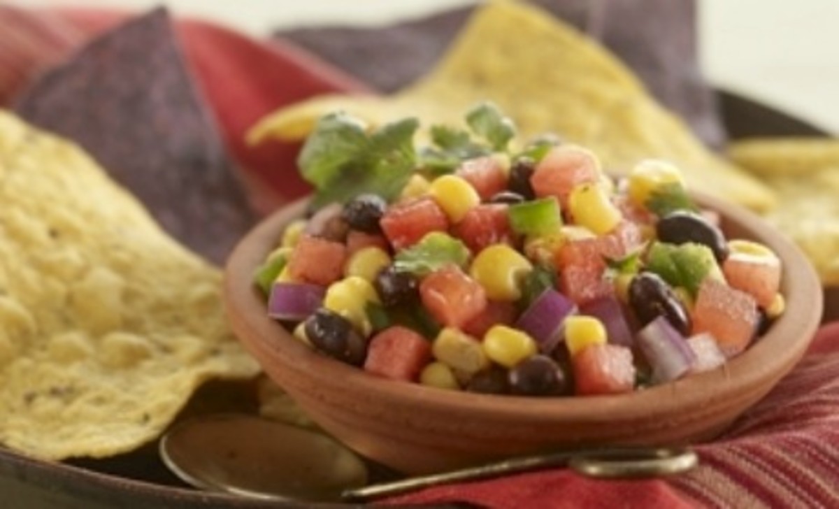 Watermelon, Black Bean and Corn Salsa Jamie Geller