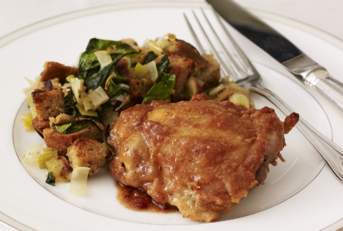 Whole Wheat Stuffing with Leeks Jamie Geller