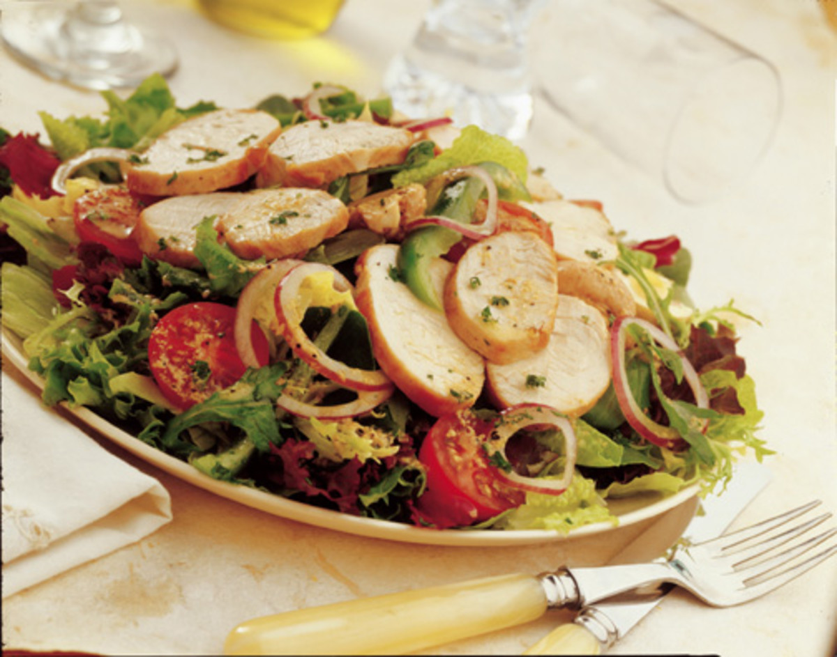 Grilled Turkey Salad with Dijon Mustard Dressing Jamie Geller