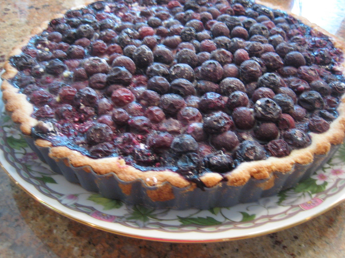 Bursting with Blueberries Tart Jamie Geller