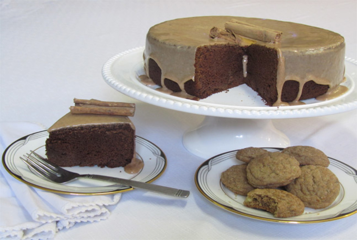 Cinnamon Chocolate Cake with Cinnamon Glaze Jamie Geller