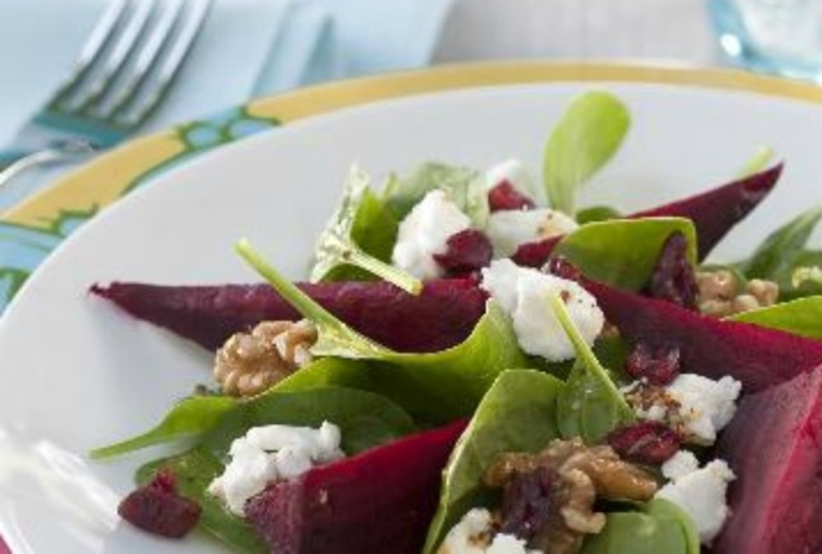 Beetroot and Cranberry Salad with Goat's Cheese Jamie Geller