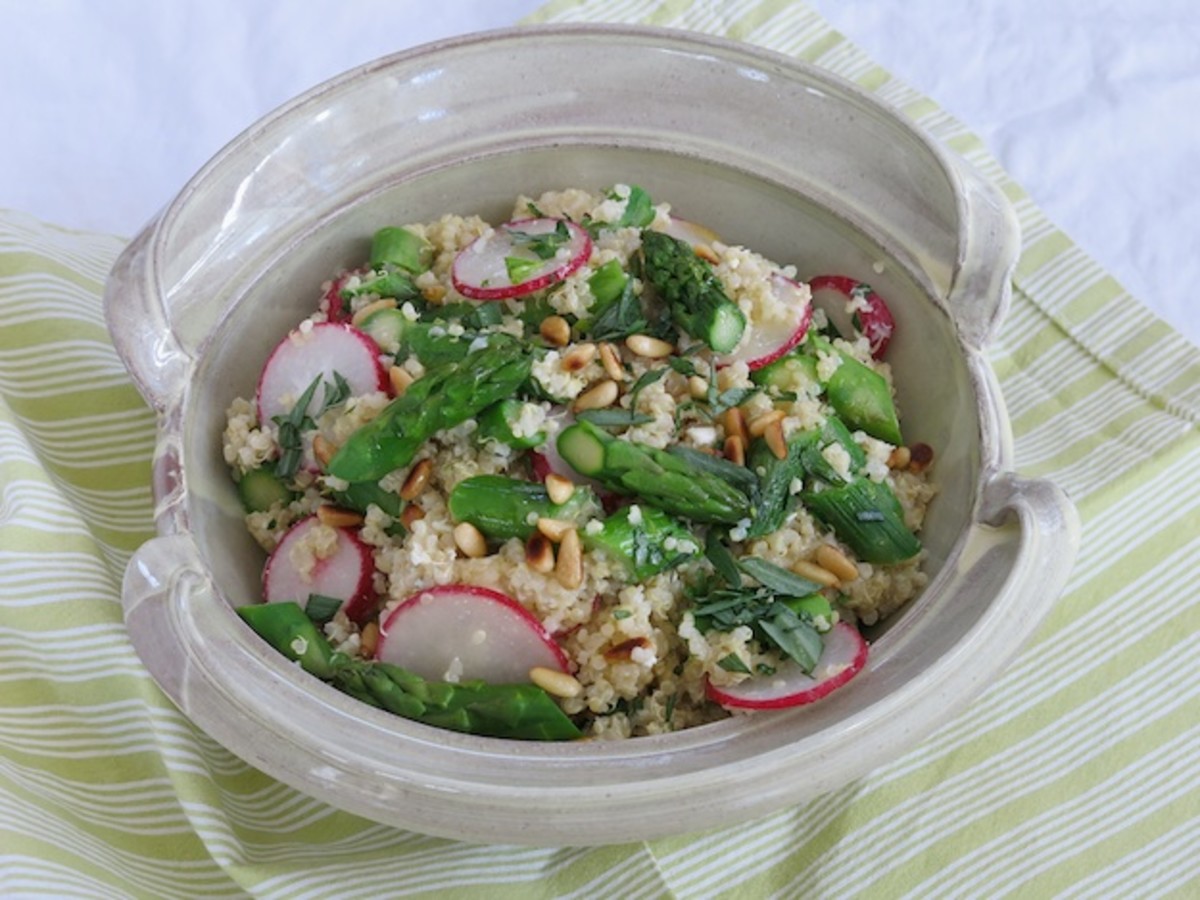 Quinoa Salad with Spring Vegetables and Buttermilk Dressing Jamie Geller