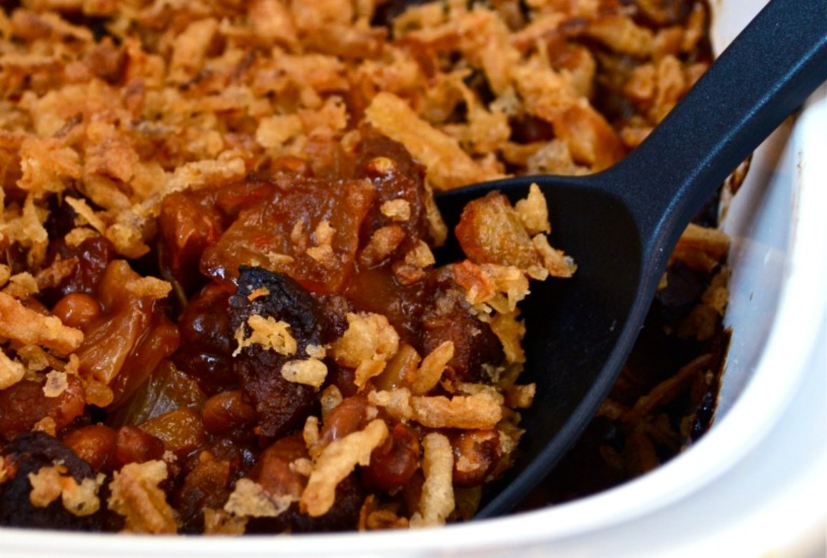 Spicy Sausage and Baked Beans Jamie Geller