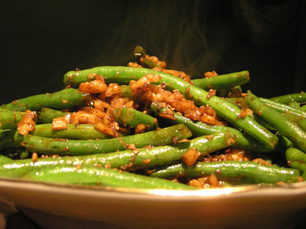 Green Beans with Walnut Miso Jamie Geller