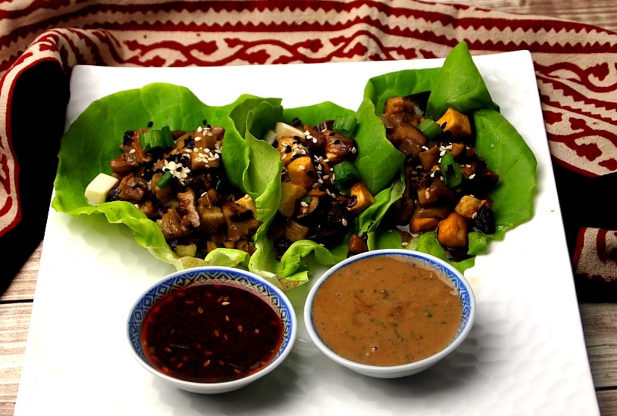 Tofu and Mushroom Lettuce Wraps Jamie Geller