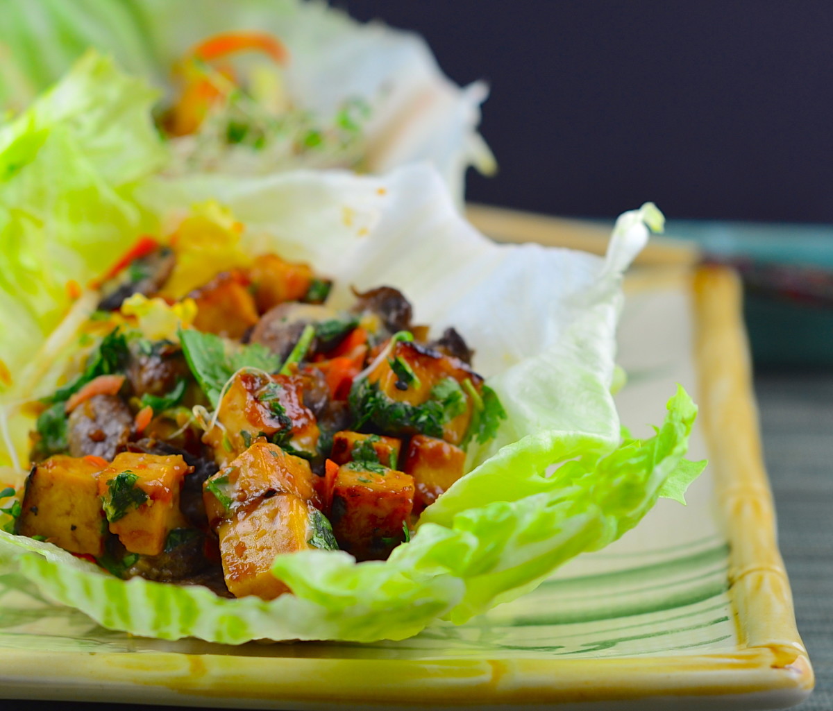 Vegan Thai Lettuce Cups with Peanut Sauce Jamie Geller