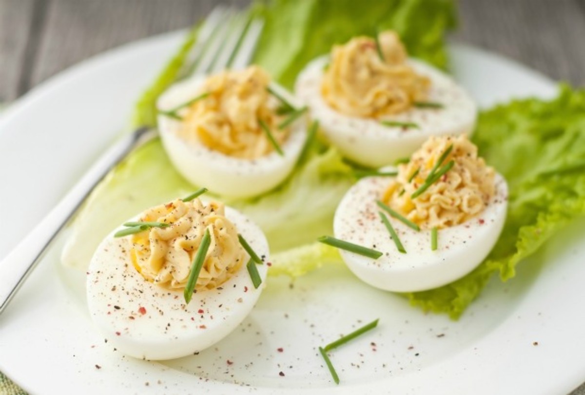 Parmesan Chive Deviled Eggs Jamie Geller
