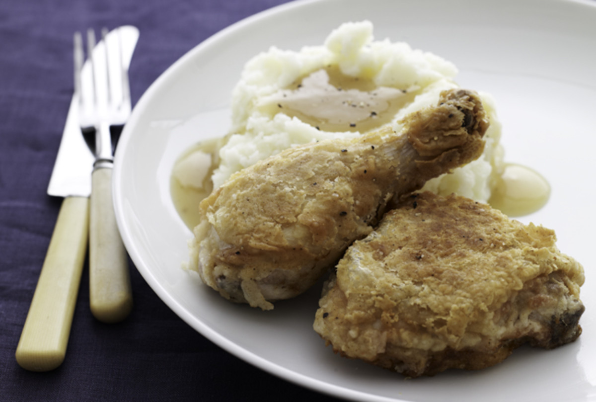 Southern Fried Chicken with Mashed Potatoes and Gravy Jamie Geller