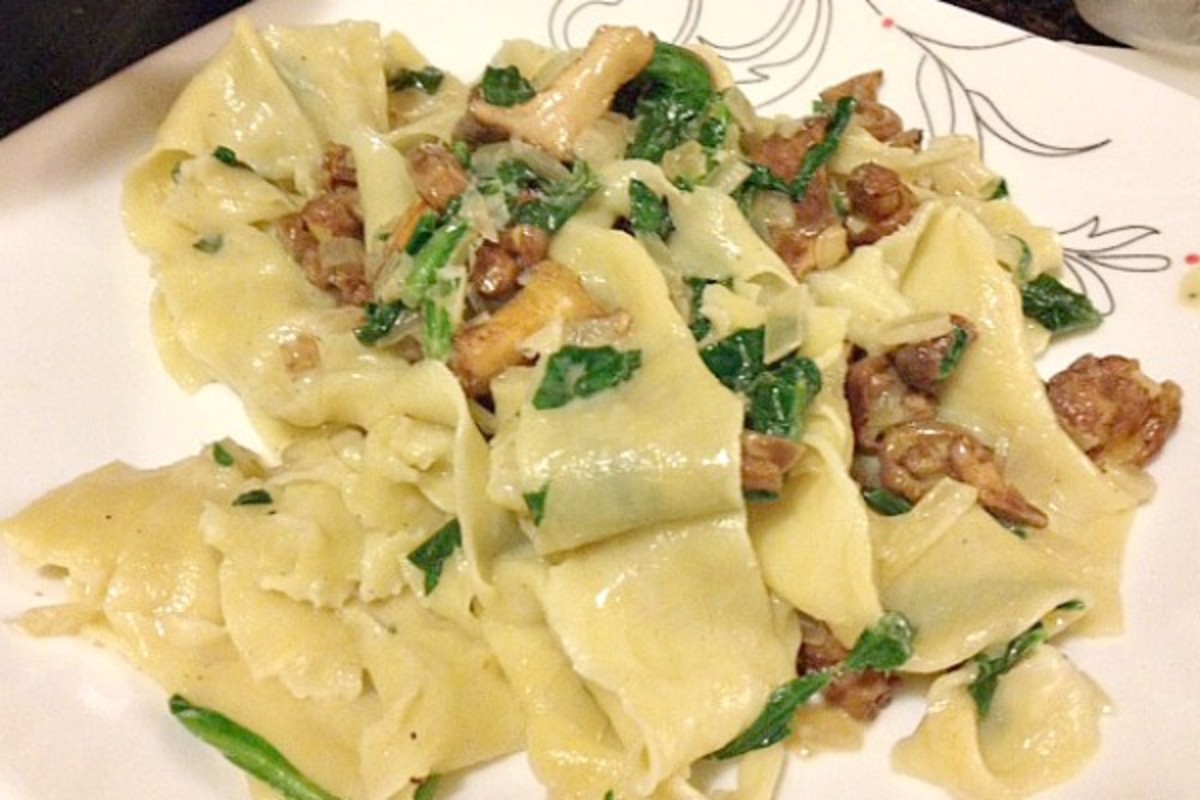 Pappardelle with Chanterelle Mushrooms Jamie Geller