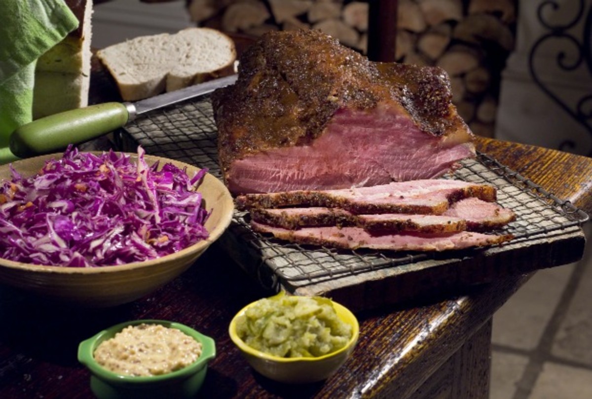 Glazed Brisket Slab with Red Cabbage Relish Jamie Geller