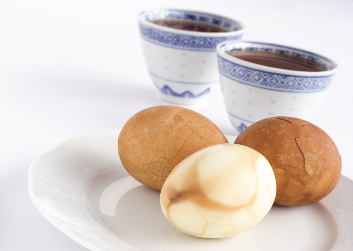 Onion Skin and Tea Infused Eggs Jamie Geller