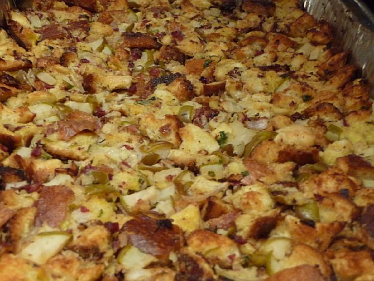 Chanterelle and Pear Bread Stuffing Jamie Geller