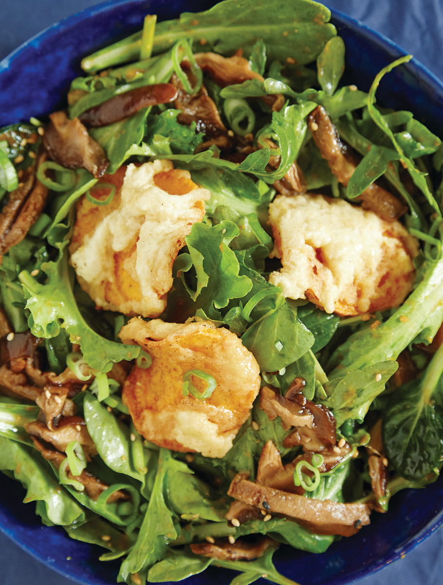 Sweet Potato Tempura Salad Jamie Geller