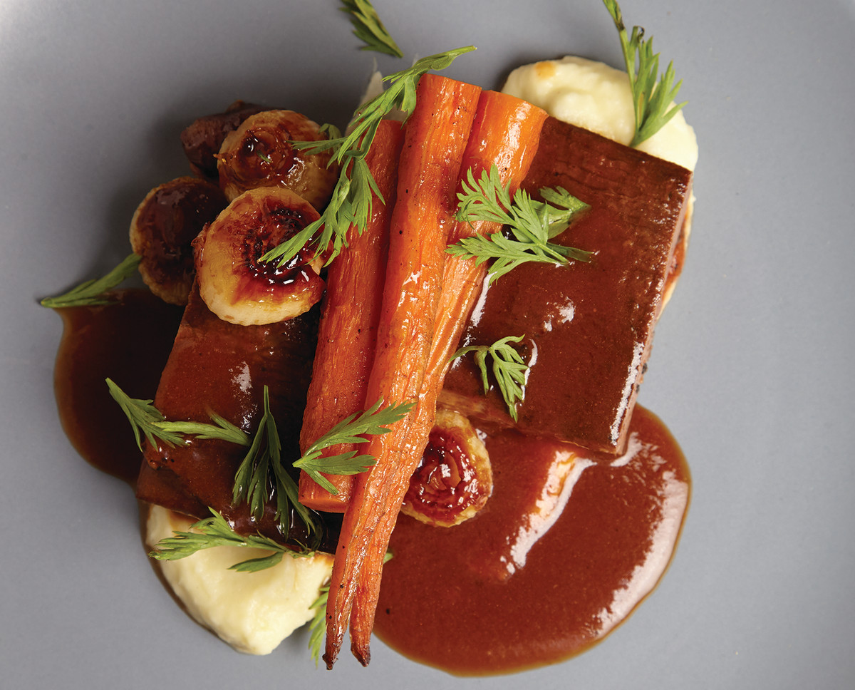 BeerBraised Brisket with Sausage Gravy Jamie Geller