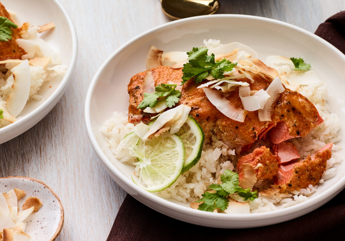 Slow Roasted CoconutCurry Salmon Jamie Geller